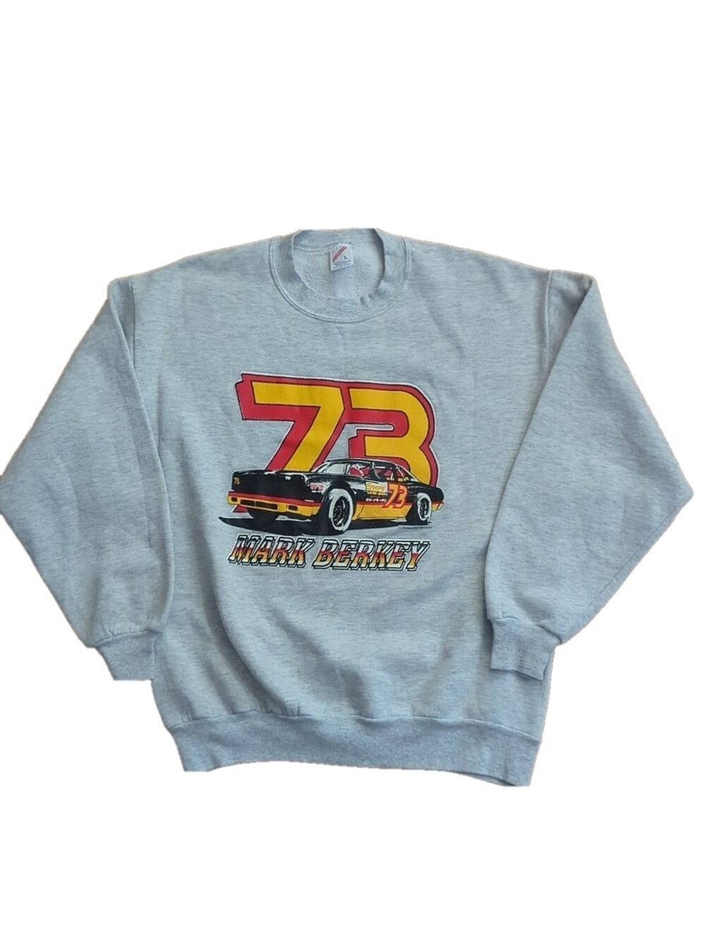 Mark Berkey 73 Jerzees Gray Crewneck Sweatshirt Large